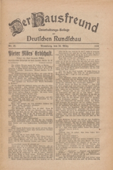 Der Hausfreund : Unterhaltungs-Beilage zur Deutschen Rundschau. 1926, Nr. 59 (30 März)