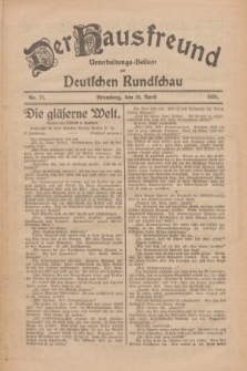Der Hausfreund : Unterhaltungs-Beilage zur Deutschen Rundschau. 1926, Nr. 77 (29 April)