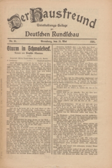 Der Hausfreund : Unterhaltungs-Beilage zur Deutschen Rundschau. 1926, Nr. 91 (19 Mai)