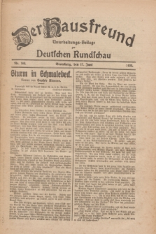 Der Hausfreund : Unterhaltungs-Beilage zur Deutschen Rundschau. 1926, Nr. 109 (17 Juni)