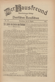 Der Hausfreund : Unterhaltungs-Beilage zur Deutschen Rundschau. 1926, Nr. 163 (28 August)
