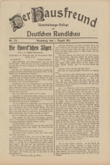 Der Hausfreund : Unterhaltungs-Beilage zur Deutschen Rundschau. 1931, Nr. 174 (1 August)