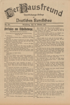 Der Hausfreund : Unterhaltungs-Beilage zur Deutschen Rundschau. 1931, Nr. 233 (10 Oktober)