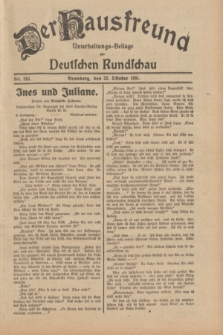 Der Hausfreund : Unterhaltungs-Beilage zur Deutschen Rundschau. 1931, Nr. 243 (22 Oktober)