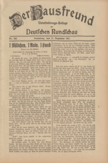 Der Hausfreund : Unterhaltungs-Beilage zur Deutschen Rundschau. 1931, Nr. 286 (12 Dezember)