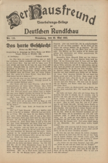 Der Hausfreund : Unterhaltungs-Beilage zur Deutschen Rundschau. 1932, Nr. 115 (22 Mai)