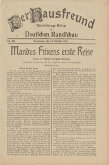 Der Hausfreund : Unterhaltungs-Beilage zur Deutschen Rundschau. 1932, Nr. 249 (29 Oktober)