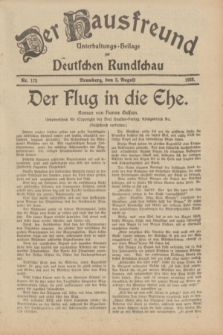Der Hausfreund : Unterhaltungs-Beilage zur Deutschen Rundschau. 1933, Nr. 175 (3 August)
