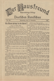 Der Hausfreund : Unterhaltungs-Beilage zur Deutschen Rundschau. 1933, Nr. 260 (12 November)