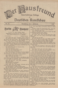 Der Hausfreund : Unterhaltungs-Beilage zur Deutschen Rundschau. 1934, Nr. 25 (1 Februar)