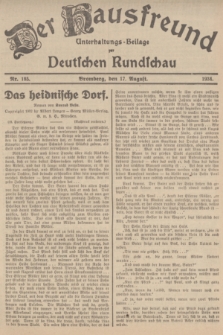 Der Hausfreund : Unterhaltungs-Beilage zur Deutschen Rundschau. 1934, Nr. 185 (17 August)
