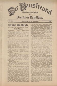 Der Hausfreund : Unterhaltungs-Beilage zur Deutschen Rundschau. 1934, Nr. 267 (22 November)
