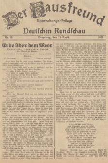 Der Hausfreund : Unterhaltungs-Beilage zur Deutschen Rundschau. 1935, Nr. 88 (14 April)