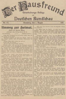 Der Hausfreund : Unterhaltungs-Beilage zur Deutschen Rundschau. 1935, Nr. 174 (1 August)