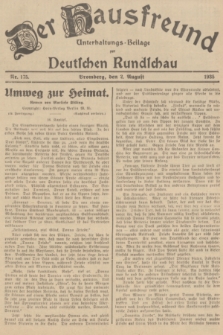 Der Hausfreund : Unterhaltungs-Beilage zur Deutschen Rundschau. 1935, Nr. 175 (2 August)