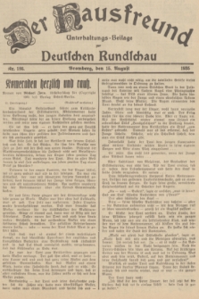 Der Hausfreund : Unterhaltungs-Beilage zur Deutschen Rundschau. 1935, Nr. 186 (15 August)