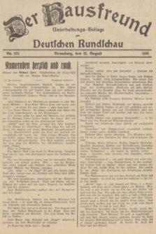 Der Hausfreund : Unterhaltungs-Beilage zur Deutschen Rundschau. 1935, Nr. 192 (23 August)