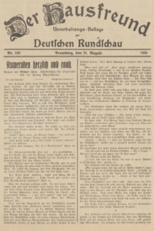 Der Hausfreund : Unterhaltungs-Beilage zur Deutschen Rundschau. 1935, Nr. 199 (31 August)