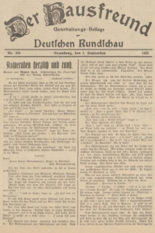 Der Hausfreund : Unterhaltungs-Beilage zur Deutschen Rundschau. 1935, Nr. 203 (5 September)