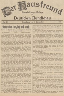 Der Hausfreund : Unterhaltungs-Beilage zur Deutschen Rundschau. 1935, Nr. 206 (8 September)