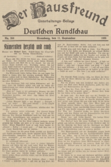 Der Hausfreund : Unterhaltungs-Beilage zur Deutschen Rundschau. 1935, Nr. 208 (11 September)