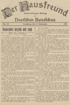 Der Hausfreund : Unterhaltungs-Beilage zur Deutschen Rundschau. 1935, Nr. 213 (17 September)