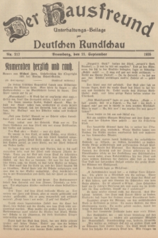 Der Hausfreund : Unterhaltungs-Beilage zur Deutschen Rundschau. 1935, Nr. 217 (21 September)