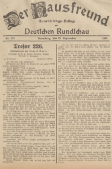 Der Hausfreund : Unterhaltungs-Beilage zur Deutschen Rundschau. 1935, Nr. 224 (29 September)