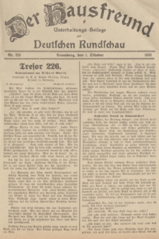 Der Hausfreund : Unterhaltungs-Beilage zur Deutschen Rundschau. 1935, Nr. 225 (1 Oktober)