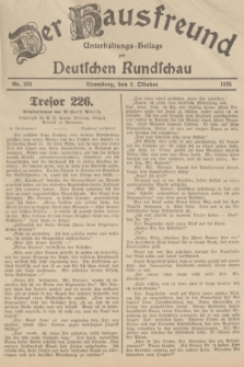 Der Hausfreund : Unterhaltungs-Beilage zur Deutschen Rundschau. 1935, Nr. 226 (2 Oktober)