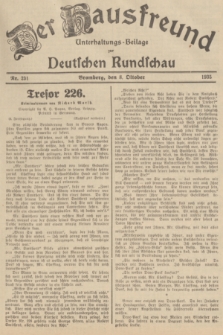 Der Hausfreund : Unterhaltungs-Beilage zur Deutschen Rundschau. 1935, Nr. 231 (8 Oktober)