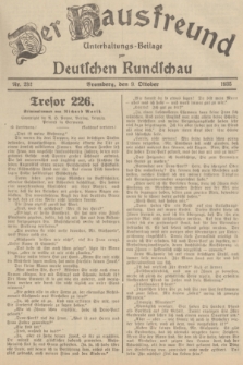 Der Hausfreund : Unterhaltungs-Beilage zur Deutschen Rundschau. 1935, Nr. 232 (9 Oktober)
