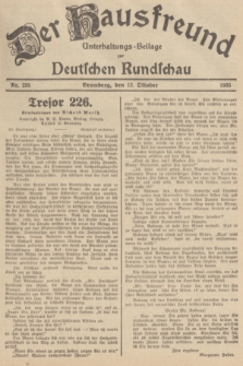 Der Hausfreund : Unterhaltungs-Beilage zur Deutschen Rundschau. 1935, Nr. 235 (12 Oktober)