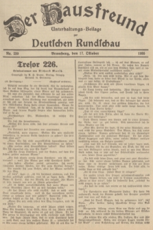 Der Hausfreund : Unterhaltungs-Beilage zur Deutschen Rundschau. 1935, Nr. 239 (17 Oktober)