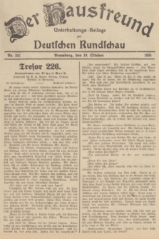 Der Hausfreund : Unterhaltungs-Beilage zur Deutschen Rundschau. 1935, Nr. 241 (19 Oktober)