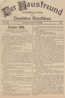 Der Hausfreund : Unterhaltungs-Beilage zur Deutschen Rundschau. 1935, Nr. 245 (24 Oktober)