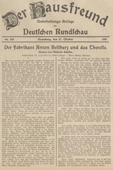 Der Hausfreund : Unterhaltungs-Beilage zur Deutschen Rundschau. 1935, Nr. 248 (27 Oktober)