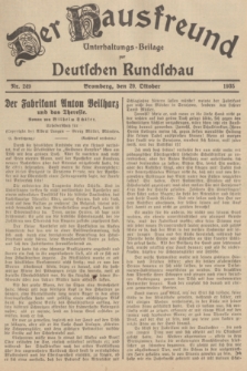 Der Hausfreund : Unterhaltungs-Beilage zur Deutschen Rundschau. 1935, Nr. 249 (29 Oktober)