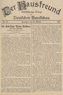 Der Hausfreund : Unterhaltungs-Beilage zur Deutschen Rundschau. 1935, Nr. 250 (30 Oktober)