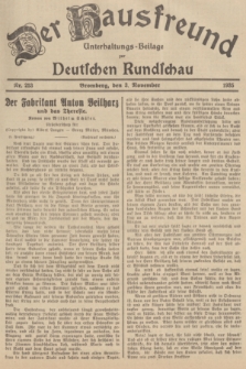 Der Hausfreund : Unterhaltungs-Beilage zur Deutschen Rundschau. 1935, Nr. 253 (3 November)
