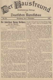 Der Hausfreund : Unterhaltungs-Beilage zur Deutschen Rundschau. 1935, Nr. 254 (5 November)