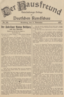 Der Hausfreund : Unterhaltungs-Beilage zur Deutschen Rundschau. 1935, Nr. 260 (12 November)