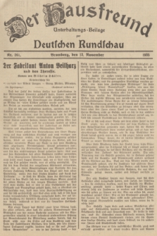 Der Hausfreund : Unterhaltungs-Beilage zur Deutschen Rundschau. 1935, Nr. 261 (13 November)