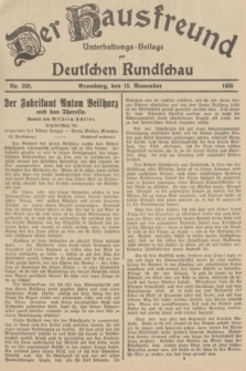 Der Hausfreund : Unterhaltungs-Beilage zur Deutschen Rundschau. 1935, Nr. 263 (15 November)