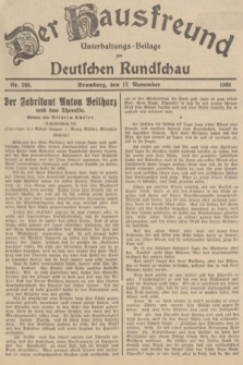 Der Hausfreund : Unterhaltungs-Beilage zur Deutschen Rundschau. 1935, Nr. 265 (17 November)