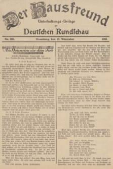 Der Hausfreund : Unterhaltungs-Beilage zur Deutschen Rundschau. 1935, Nr. 266 (19 November)
