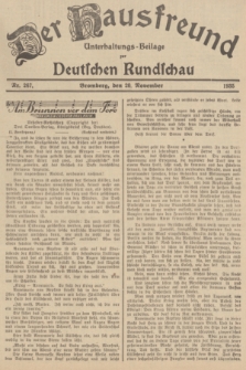 Der Hausfreund : Unterhaltungs-Beilage zur Deutschen Rundschau. 1935, Nr. 267 (20 November)