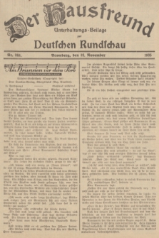 Der Hausfreund : Unterhaltungs-Beilage zur Deutschen Rundschau. 1935, Nr. 269 (22 November)
