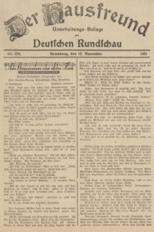 Der Hausfreund : Unterhaltungs-Beilage zur Deutschen Rundschau. 1935, Nr. 270 (23 November)