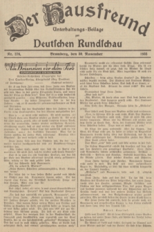 Der Hausfreund : Unterhaltungs-Beilage zur Deutschen Rundschau. 1935, Nr. 276 (30 November)